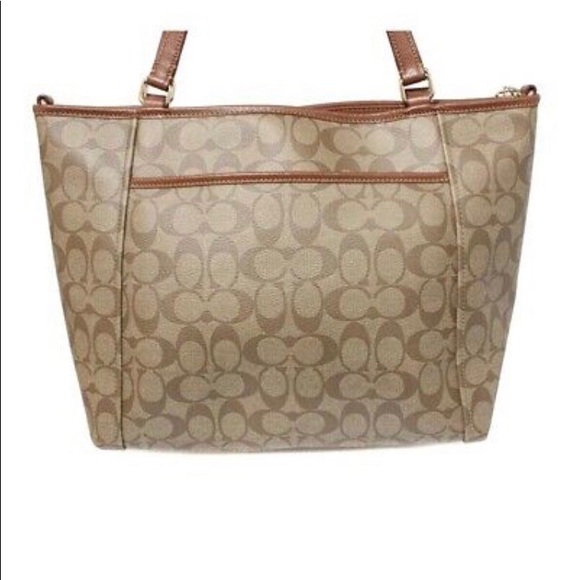 Coach Signature tote bag w/ optional long strap - Picture 3 of 5
